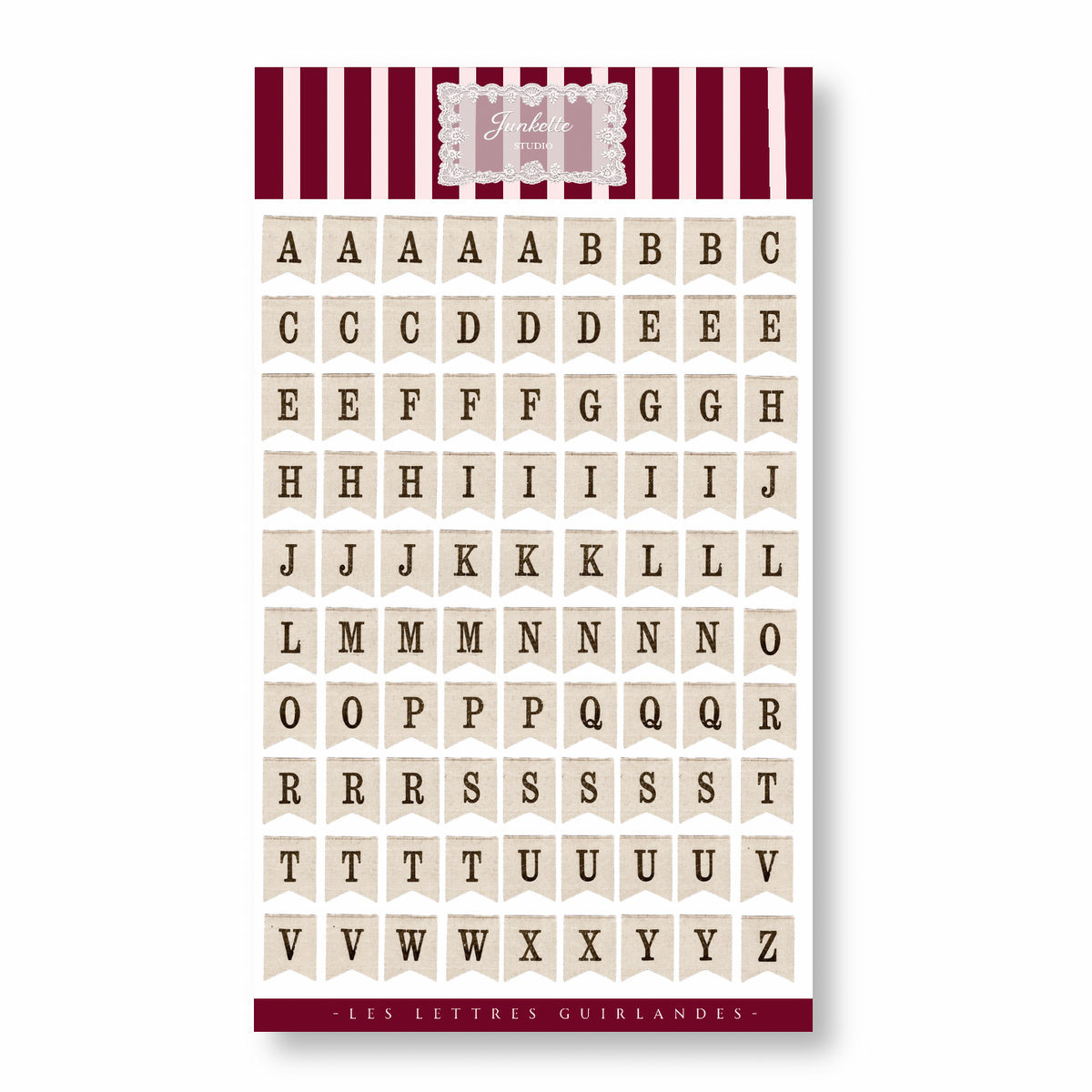 Les lettres guirlandes