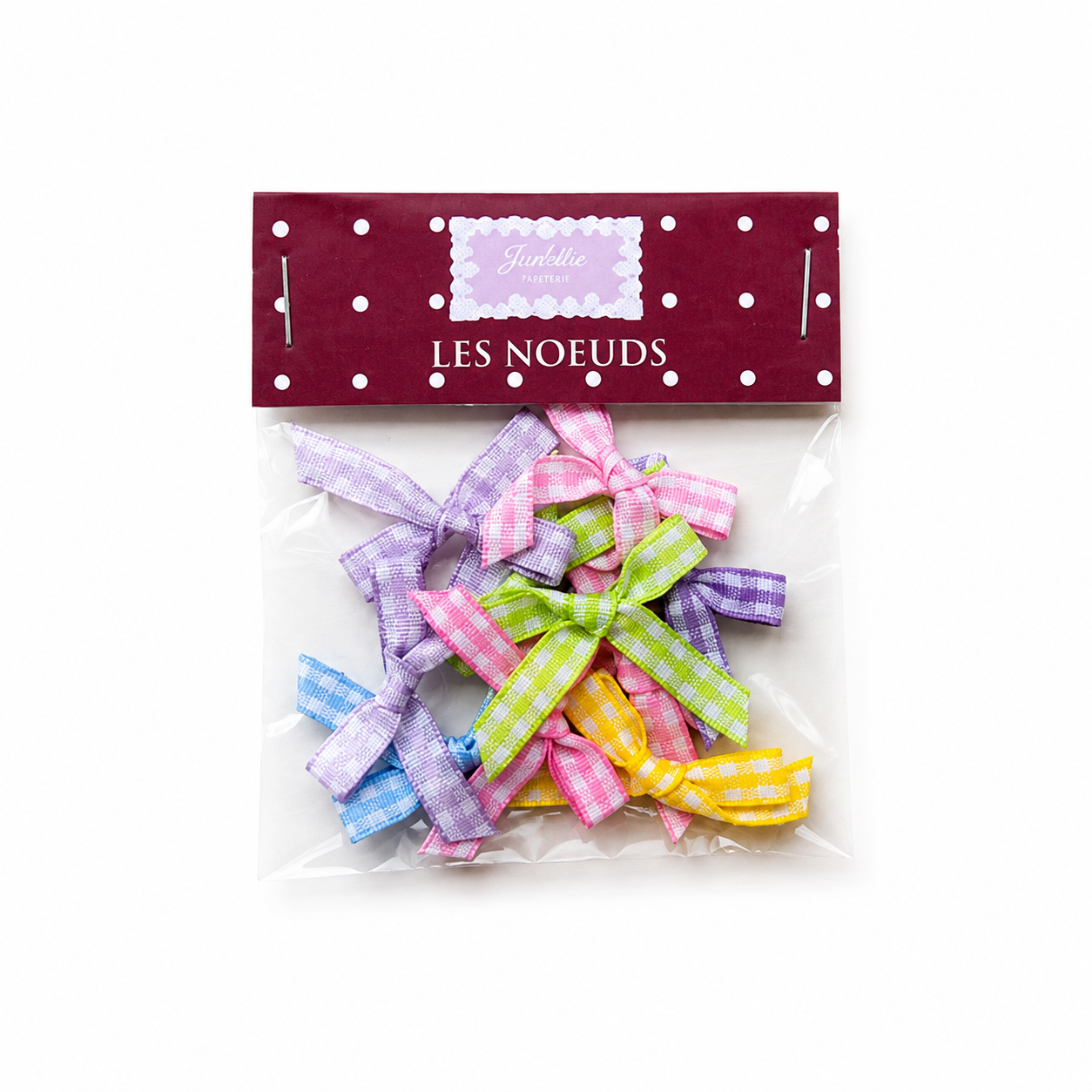 Lot de 10 noeuds vichy