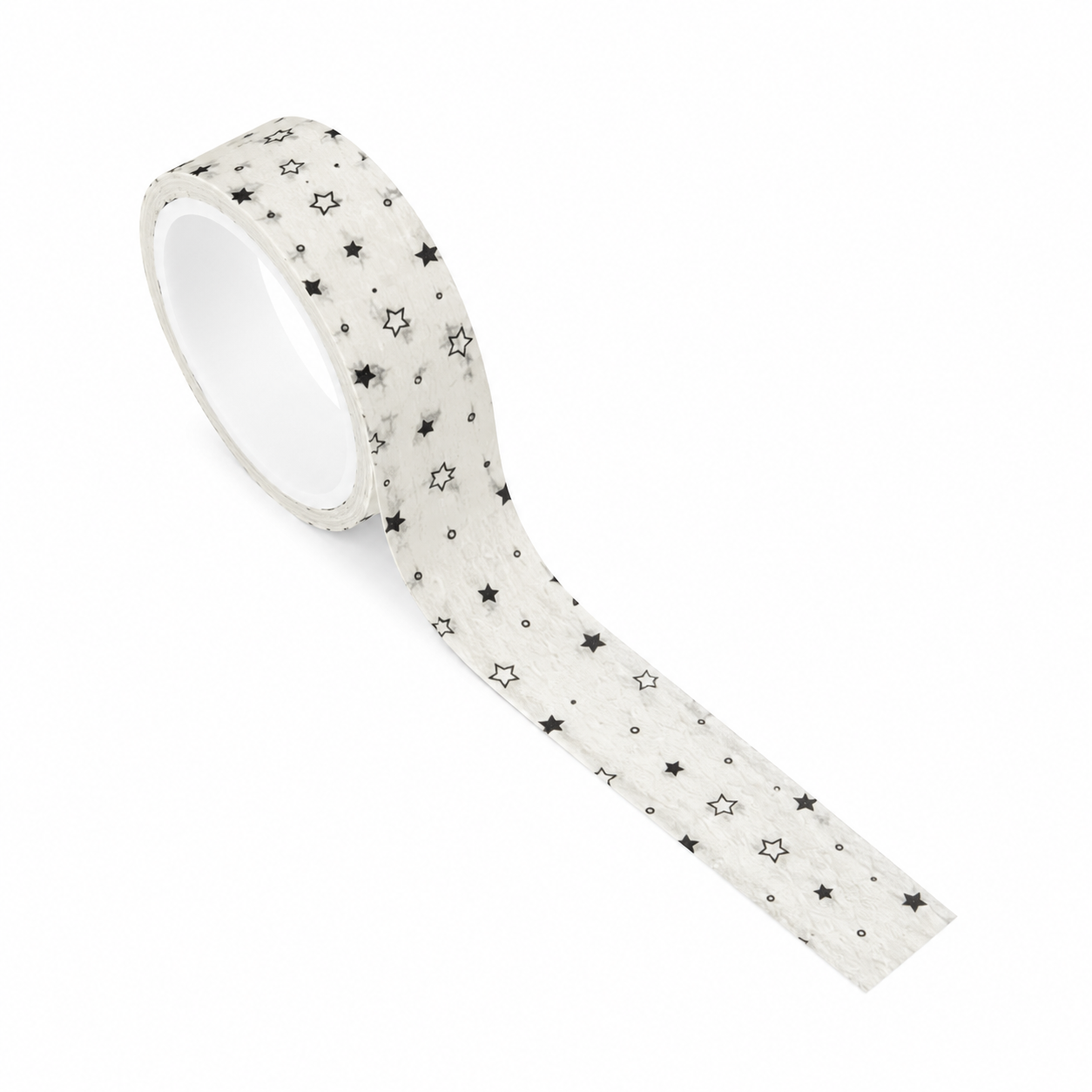 Washi blanc à étoiles noires