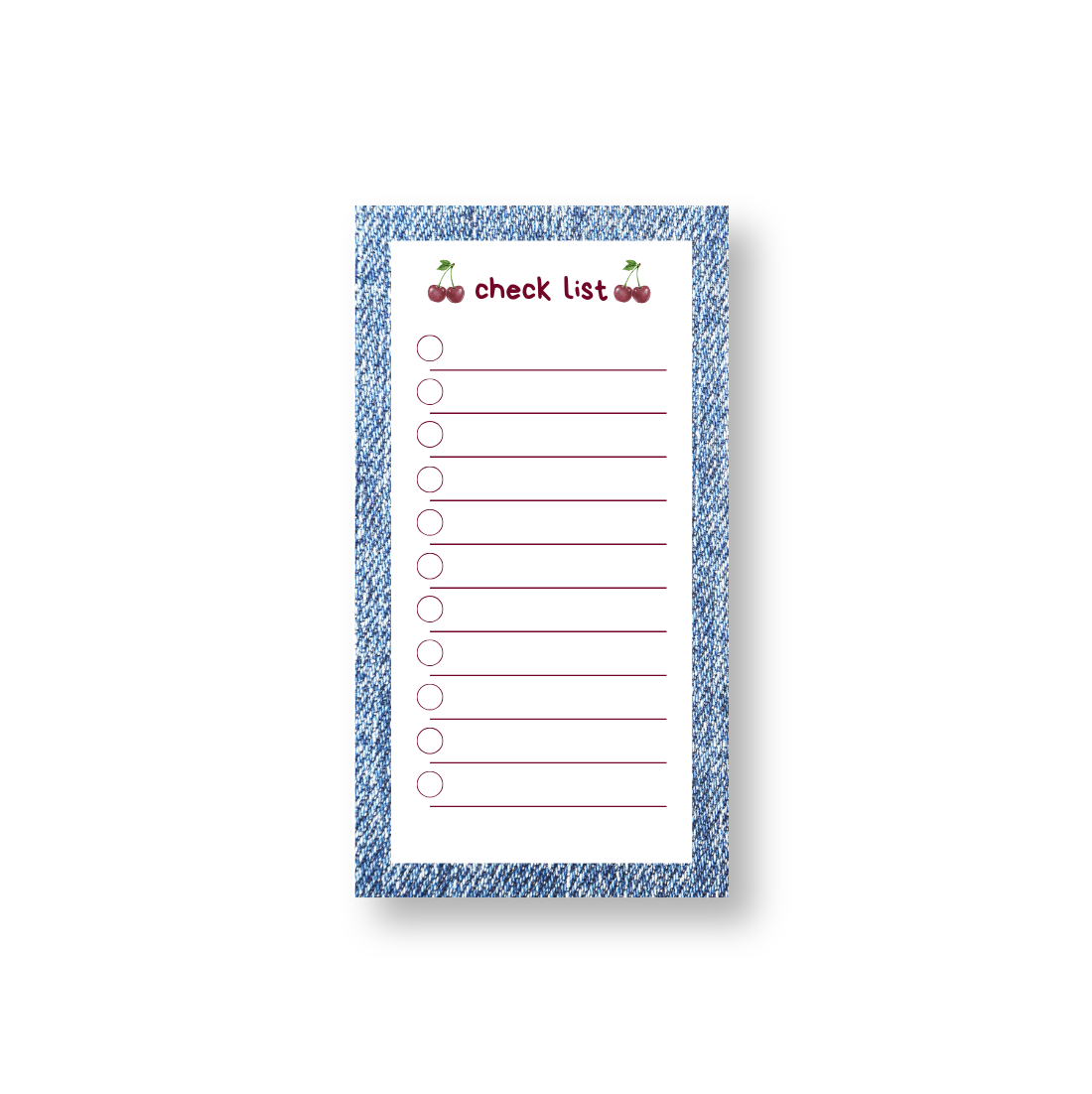 Mémo pad "Check list"
