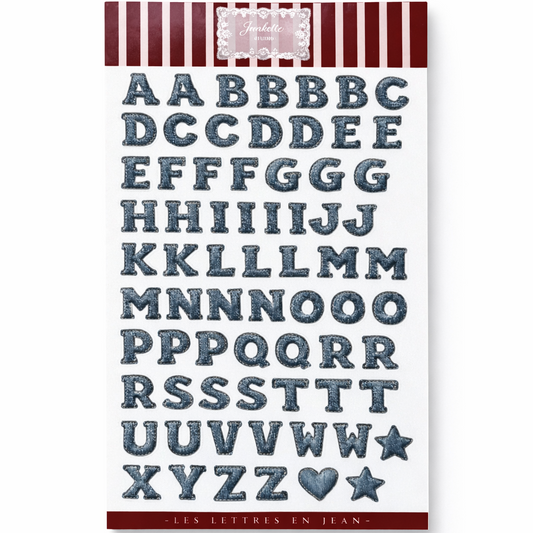 Les lettres en jean