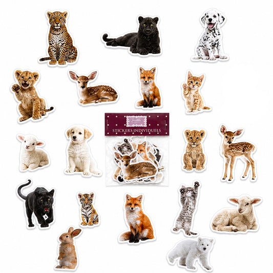 Lot de stickers animaux