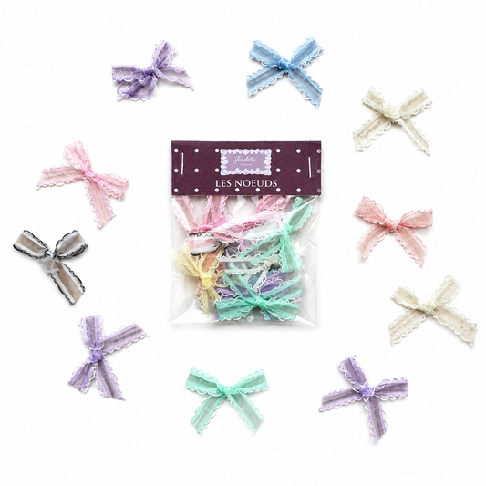 Lot de 10 noeuds colorés