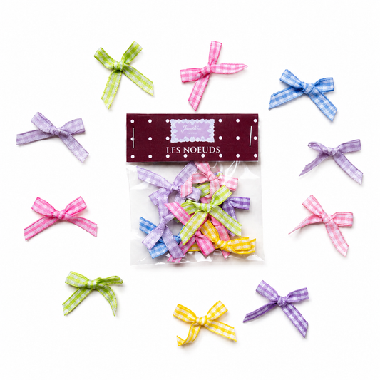 Lot de 10 noeuds vichy