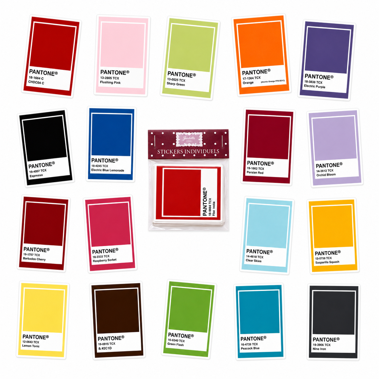 Lot de stickers PANTONE