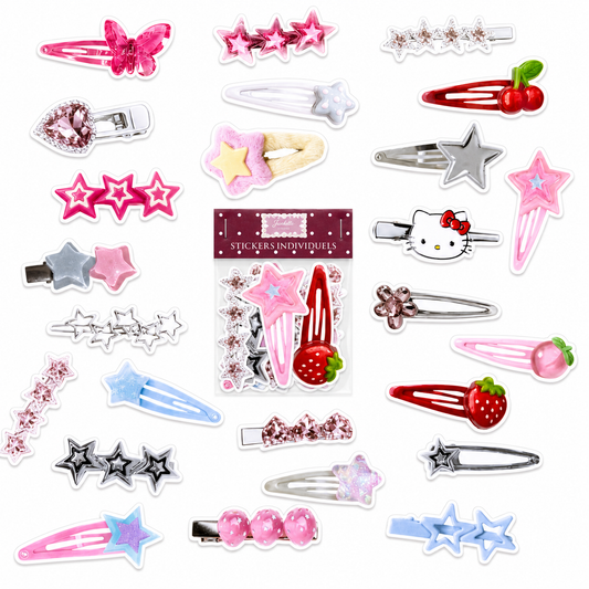 Lot de stickers barrettes
