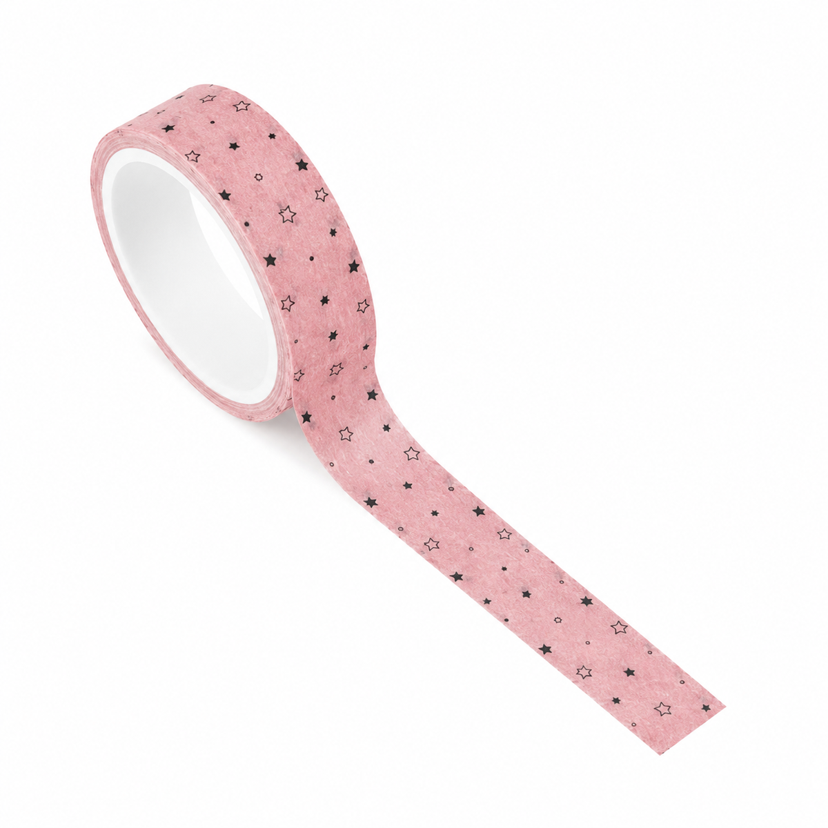 Washi rose à étoiles noires