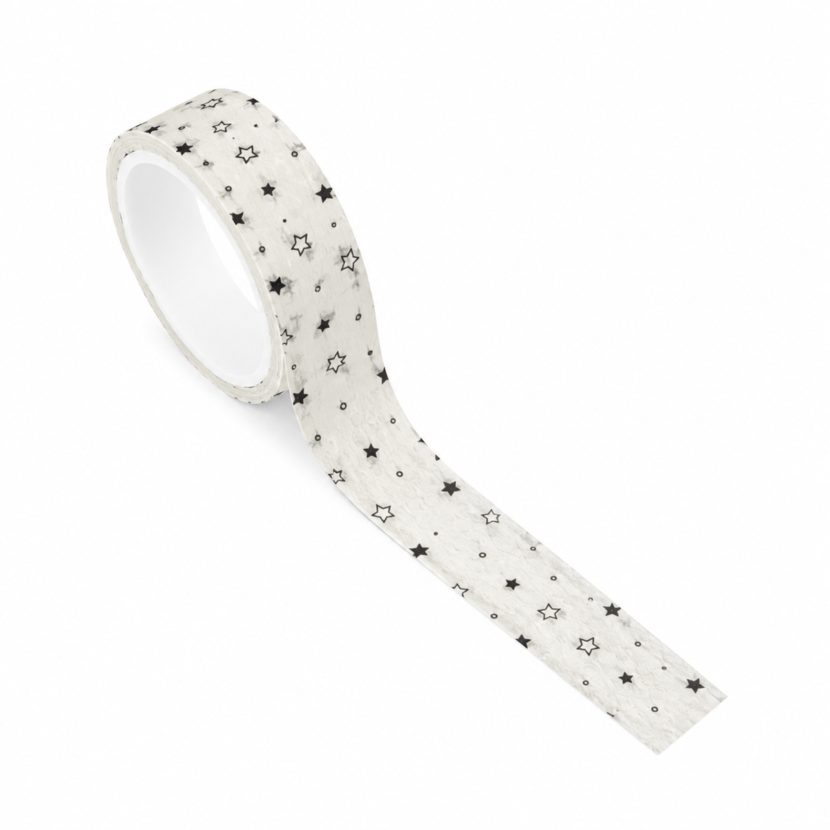 Washi blanc à étoiles noires