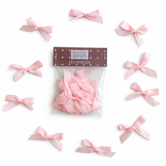 Lot de 10 noeuds roses